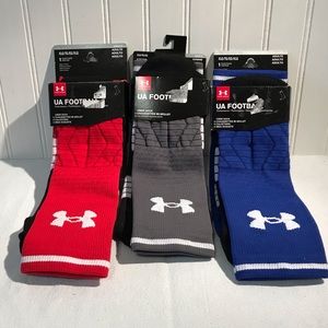 3 Pair NWT Men's Under Armour Football Socks - XL